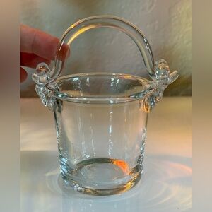 Antique 19th Century American Flint Glass Sweetmeat Basket  Swing Handle